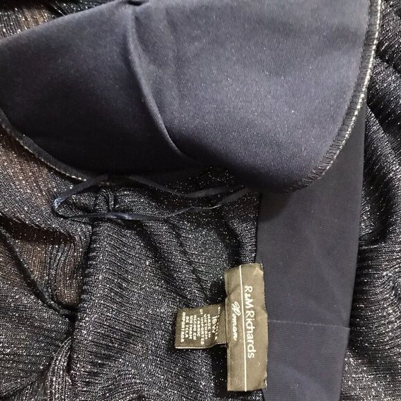 R&M RICHARDS Blue Metallic Evening Cover-Up Cardigan NEW 16W - Picture 7 of 9